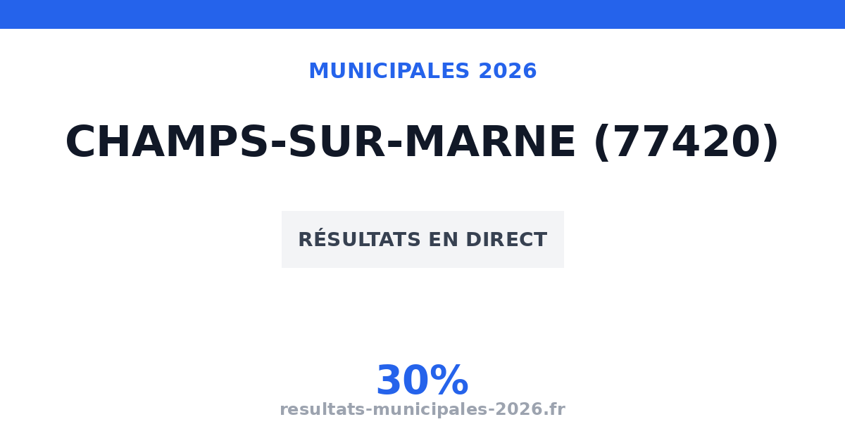 Résultats second tour municipales Champs-sur-Marne 2026 (77420)